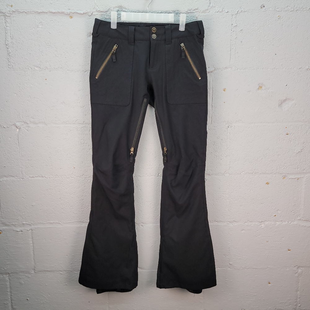 Burton Women's Black Flare Pants with Zippered Pockets